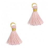 Mini Borla 1cm - Gold-vintage pink